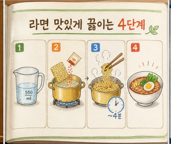 교과서 삽화 스타일 예시