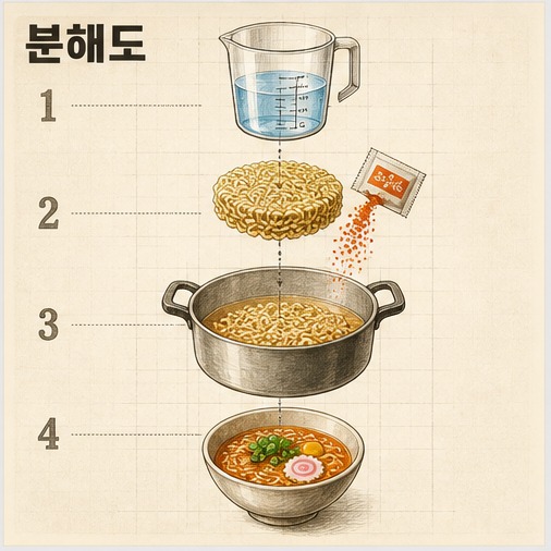 분해도 스타일 예시