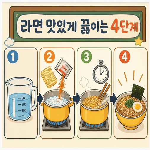 교육 만화 스타일 예시