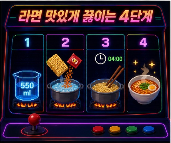 레트로 아케이드 스타일 예시